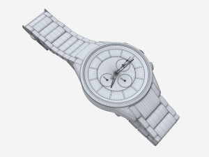 Wristwatch with Steel Bracelet 03 Modelo 3D