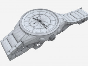 Wristwatch with Steel Bracelet 03 Modelo 3D