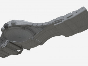 Wristwatch with Steel Bracelet 03 Modelo 3D