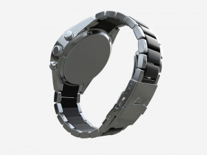 Wristwatch with Steel Bracelet in box 01 3D-Modell
