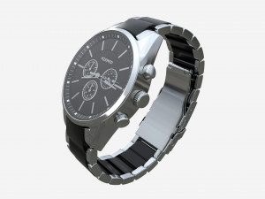 Wristwatch with Steel Bracelet in box 01 3D-Modell
