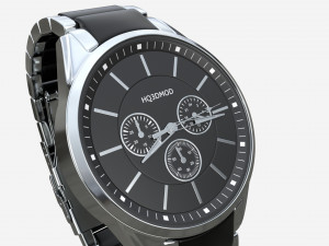 Wristwatch with Steel Bracelet in box 01 3D-Modell