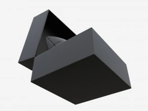 Wristwatch with Steel Bracelet in box 01 3D Model