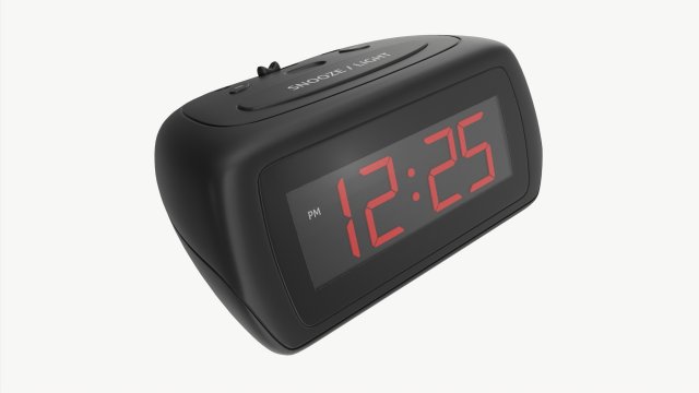 Alarm Clock 01 Modern 3D Model .c4d .max .obj .3ds .fbx .stl .blend 