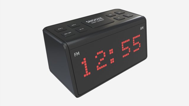 Alarm Clock 08 Modern Modelo 3D .c4d .max .obj .3ds .fbx .stl .blend 
