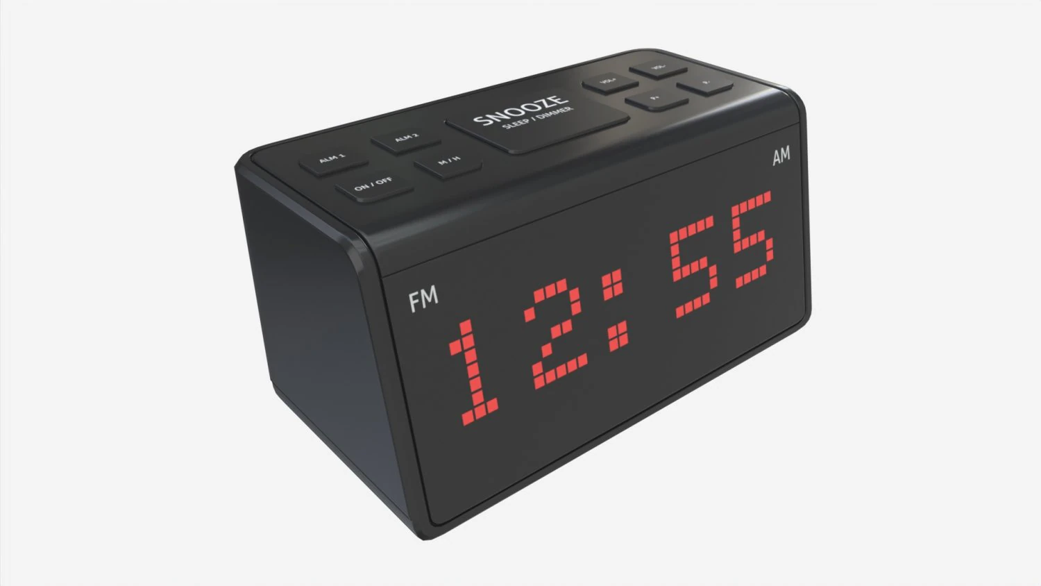 Alarm Clock 08 Modern 3D Model .c4d .max .obj .3ds .fbx .stl .blend 
