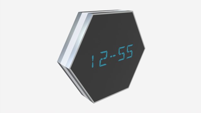 Alarm Clock 09 Modern 3D Model .c4d .max .obj .3ds .fbx .stl .blend 