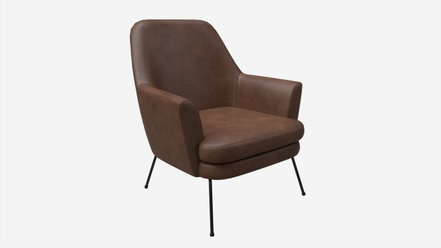 Armchair Chisa 3D Model .c4d .max .obj .3ds .fbx .stl .blend 
