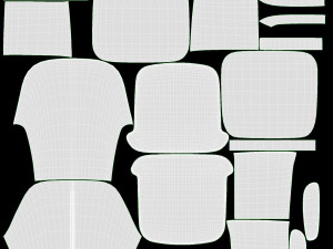Armchair Chisa 3D Model