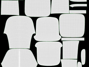 Armchair Chisa 3D Model