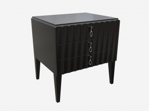 Bedside Table Wooden Art Deco 3Dモデル