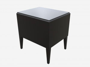Bedside Table Wooden Art Deco 3D Model