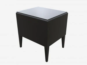 Bedside Table Wooden Art Deco 3D Model