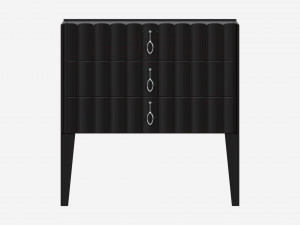 Bedside Table Wooden Art Deco 3D Model