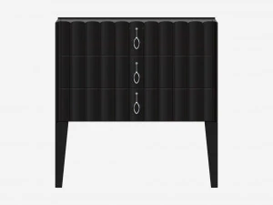 Bedside Table Wooden Art Deco 3D Model