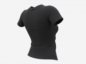 Blouse top for women black Mockup 3D Model