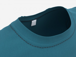 Blouse top for women blue Mockup Modelo 3D