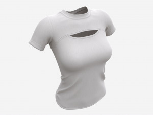 Blouse top for women light Mockup 3D Model