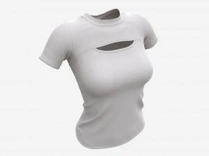 Блузка-топ женская легкая Mockup 3D Модель