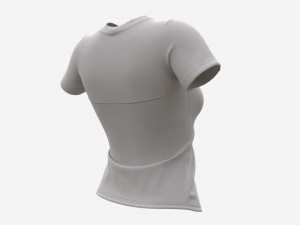 Blouse top for women light Mockup Model 3D