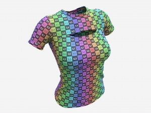 Blouse top for women light Mockup Model 3D