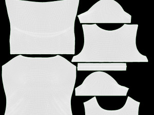 Blouse top for women light Mockup Model 3D