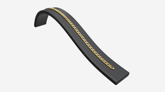 Bracelet Curved Leather Display Holder Stand 3D 模型 .c4d .max .obj .3ds .fbx .stl .blend 