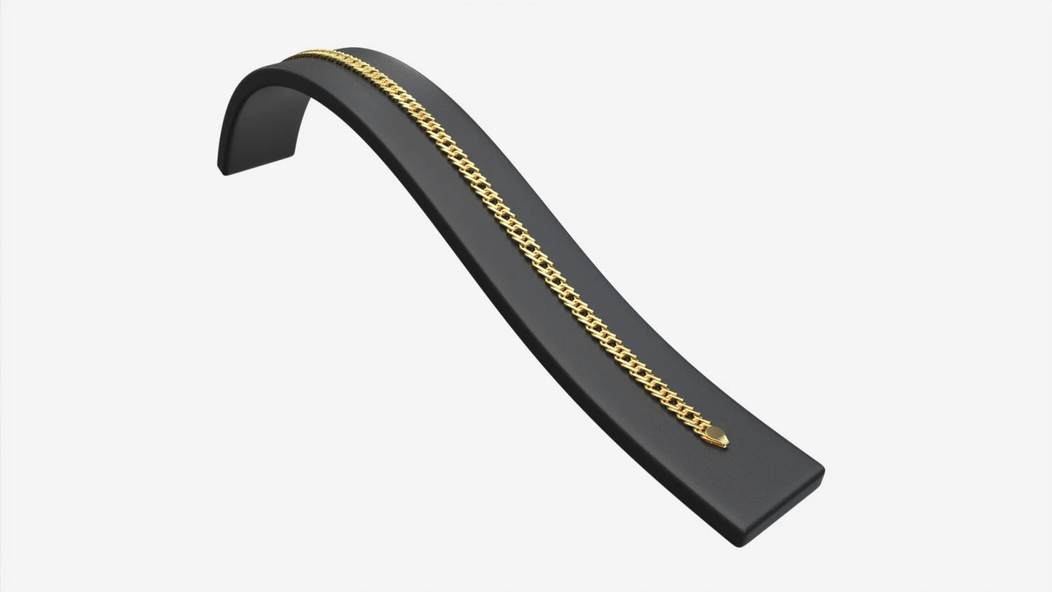 Bracelet Curved Leather Display Holder Stand 3D Model .c4d .max .obj .3ds .fbx .stl .blend