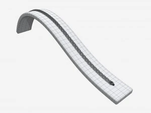 Bracelet Curved Leather Display Holder Stand 3D Model