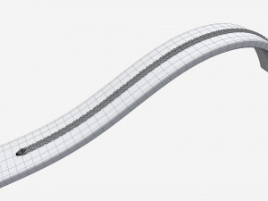 Bracelet Curved Leather Display Holder Stand 3D 模型
