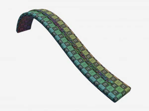Bracelet Curved Leather Display Holder Stand 3D Model