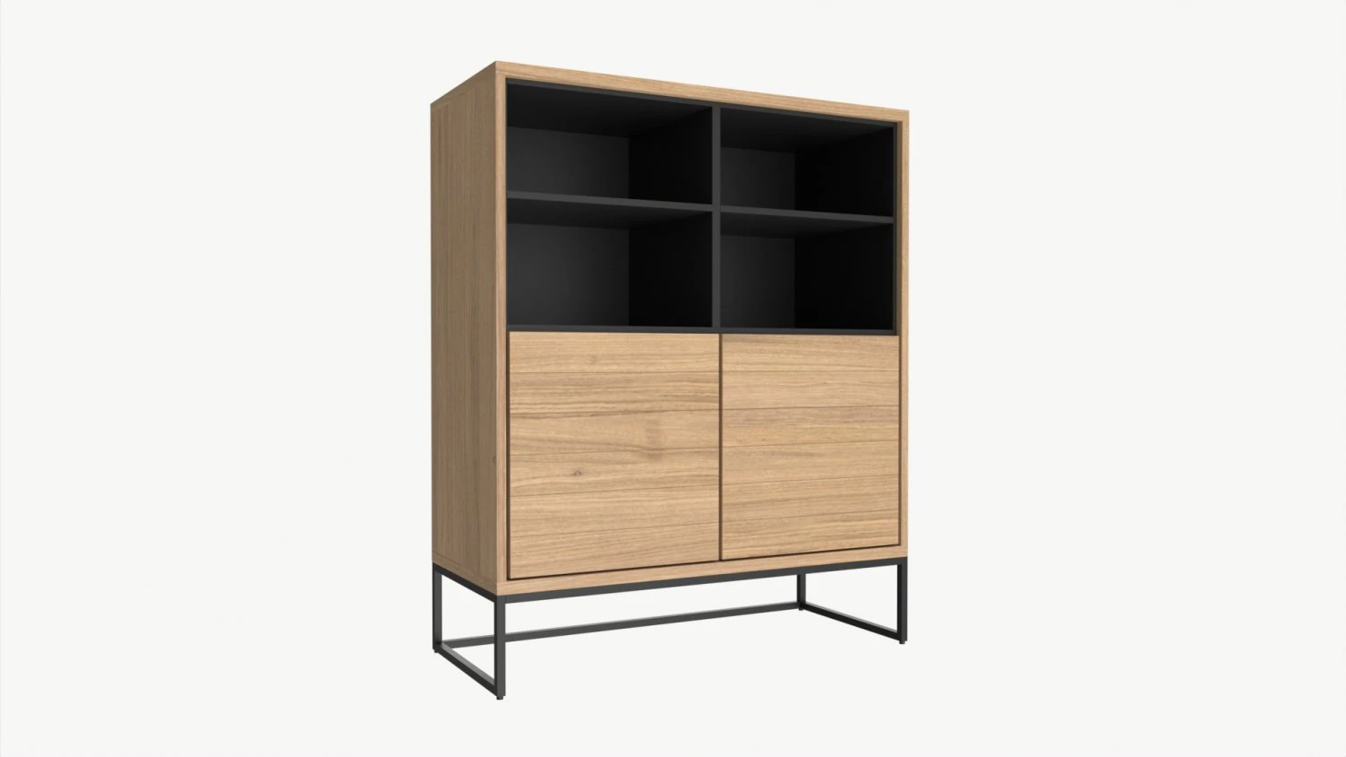 Cabinet with shelves 01 3D Model .c4d .max .obj .3ds .fbx .stl .blend 