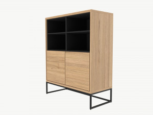 Cabinet with shelves 01 3D Модель