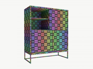Cabinet with shelves 02 Modelo 3D