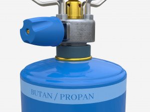 Camping Gas Stove with Cartridge Mockup 01 3D 모델