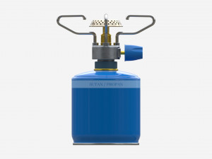 Camping Gas Stove with Cartridge Mockup 01 3D 모델