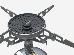 Camping Gas Stove with Cartridge Mockup 02 Model 3D