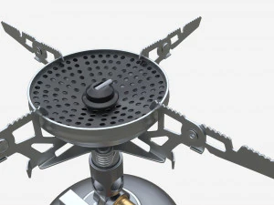 Camping Gas Stove with Cartridge Mockup 02 3D Model