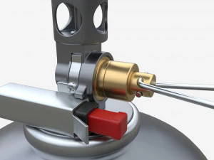Camping Gas Stove with Cartridge Mockup 02 3D Model