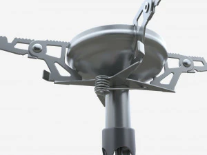 Camping Gas Stove with Cartridge Mockup 02 3D Model