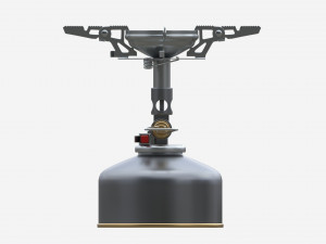 Camping Gas Stove with Cartridge Mockup 02 Model 3D