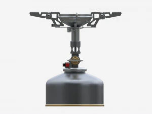 Camping Gas Stove with Cartridge Mockup 02 3D Model