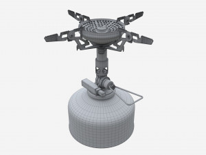 Camping Gas Stove with Cartridge Mockup 02 Model 3D