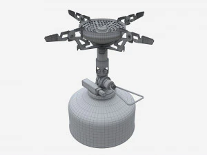 Camping Gas Stove with Cartridge Mockup 02 3D Model