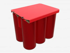 Porta-latas de papel&atilde;o para bebidas Modelo 3D