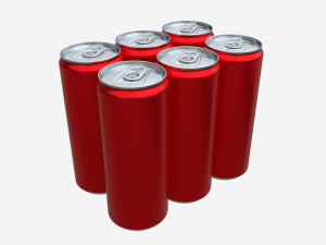 Cardboard Beverage 6-cans Holder 3D मॉडल