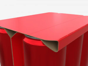 Cardboard Beverage 6-cans Holder 3D Model