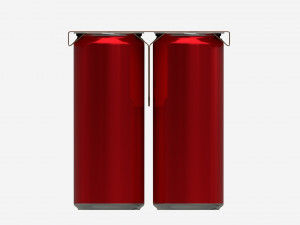 Cardboard Beverage 6-cans Holder 3D मॉडल