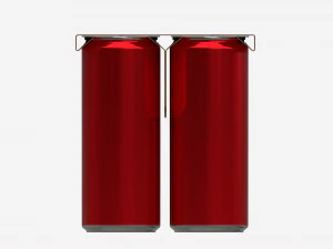 Cardboard Beverage 6-cans Holder 3D Model