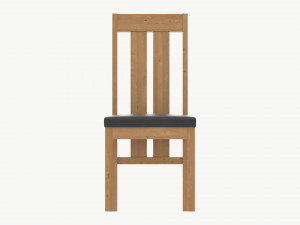 Chair Turin light oak 3D Model